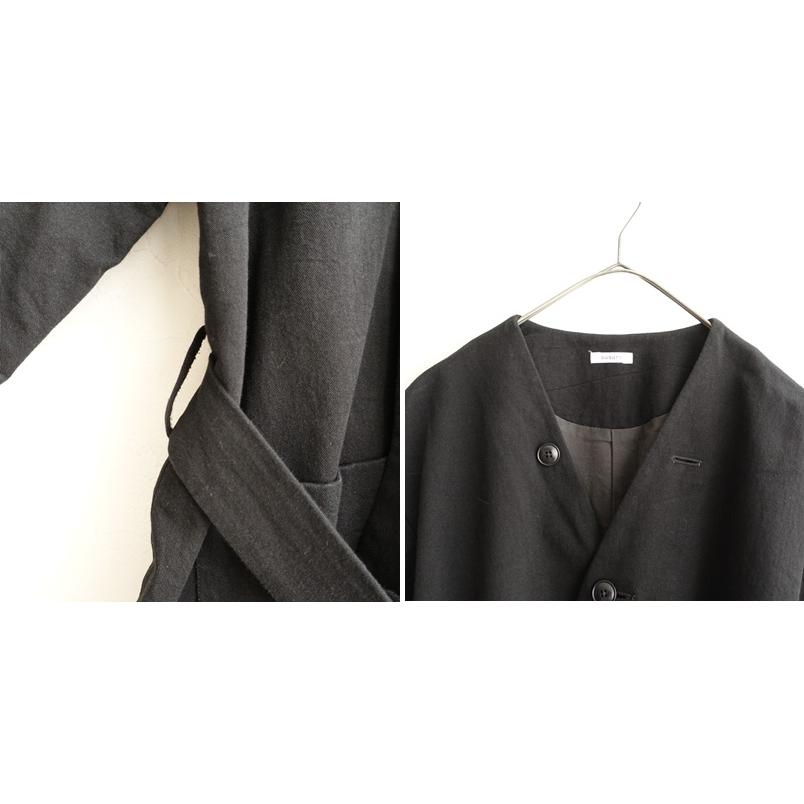 susuri 【定価4.1万】ススリ *ノンノガウン*MブラックコットンVネック 