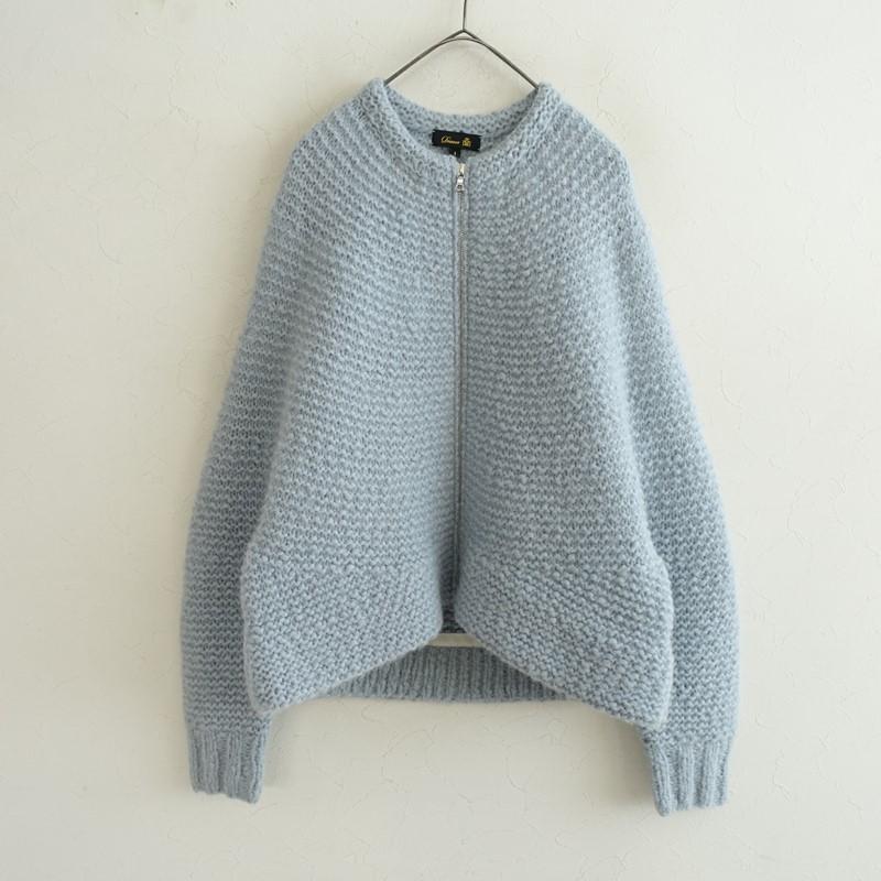 Drawer ドゥロワー　ミンクパッチ　ジャケット　カーディガン　セーター Drawer ドゥロワー ミンクパッチ ジャケット カーディガン セーター