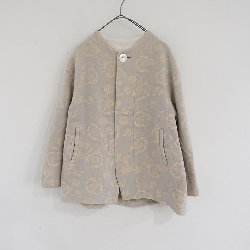 GASA* //【定価6.9万】ガサグルー GASA grue *ウール混ノーカラー 