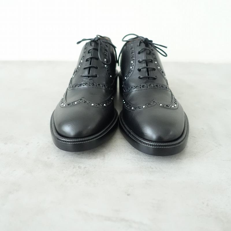 サルトル　ブラックレザーウィングチップシューズ サルトルブラックレザーウィングチップシューズ