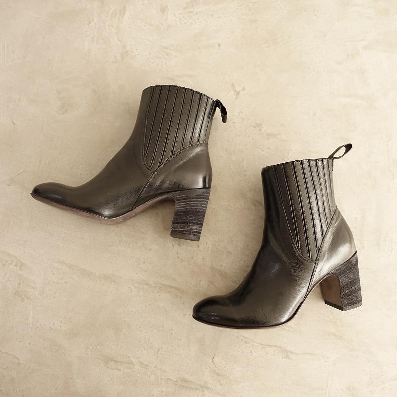 美品＊J.S luxe STURLINI ストゥルリーニ サイドゴアブーツ ストゥルリーニ STURLINI バックジップサイドゴアブーツ （ブラウン