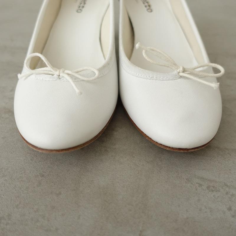 【Repetto】 23.5 レペット レディース ブリジットパンプス 37 定価2.9万】レペット repetto *GISELE ポイントパンプス Blanc 38/23.5