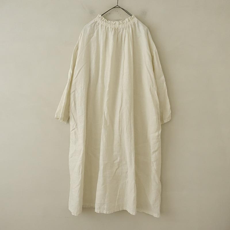 ネストローブ nest Robe *フリルカラーリネン2wayロングワンピース  