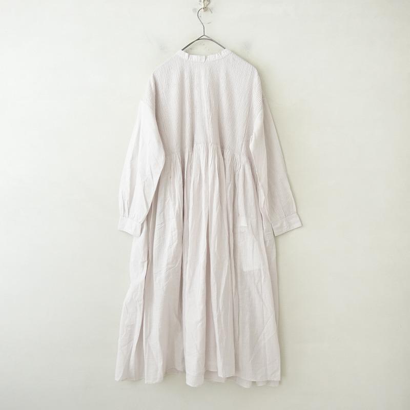 美品✨メゾンドソイル　コットン　シャツワンピース　ピンタック　マキシ丈 maison de soil 【定価3.1万】メゾンドソイル *コットンボイル