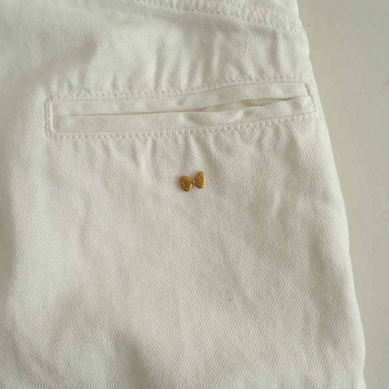 ミナペルホネン　mina perhonen ホワイトデニム　ジーンズ mina perhonen 【定価3.6万】ミナペルホネン *always ロール