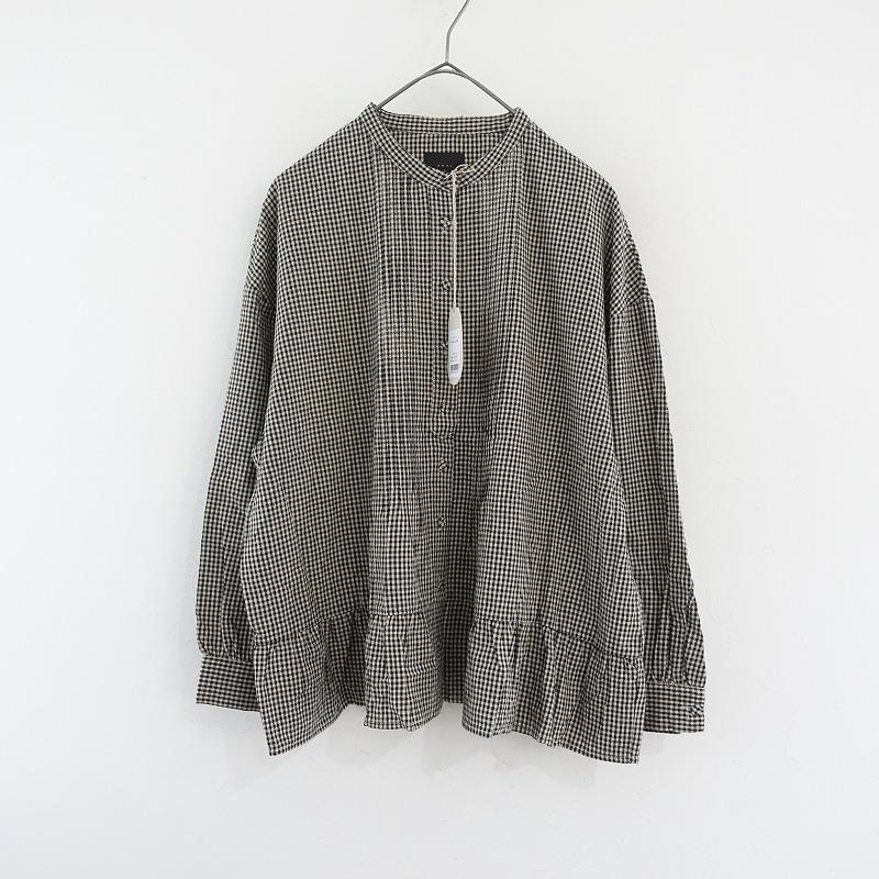 完売品✨美品✨オオカミとフクロウ ギンガムチェック ブラウス 長袖 丸襟 2024AW/定価1.5万】TANDEY オオカミとフクロウ *オオカミと月に透かし