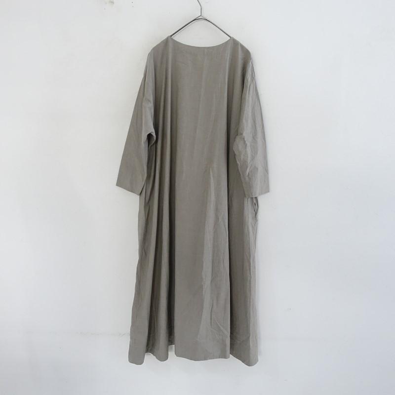 Yoli ボートネックワンピース グレー サイズ2 定価3.6万】ヨリ Yoli *ボートネックワンピース*1コットンAライン