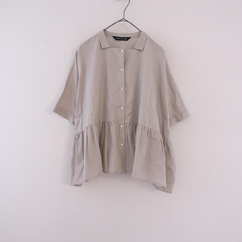 美品/定価1.2万】ミズイロインド mizuiro-ind *コットンワイドギャザー