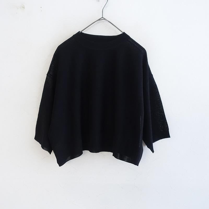 ミズイロインド mizuiro ind クルーネック透かし柄ショートプルオーバー 20％OFF】mizuiro ind（ミズイロインド） クルーネック