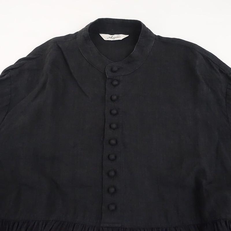未使用品‼️ICHI Antiquités リネン バンドカラー ワンピース ICHI Antiquites 【定価2.2万】イチ アンティークス ICHI Antiquite's