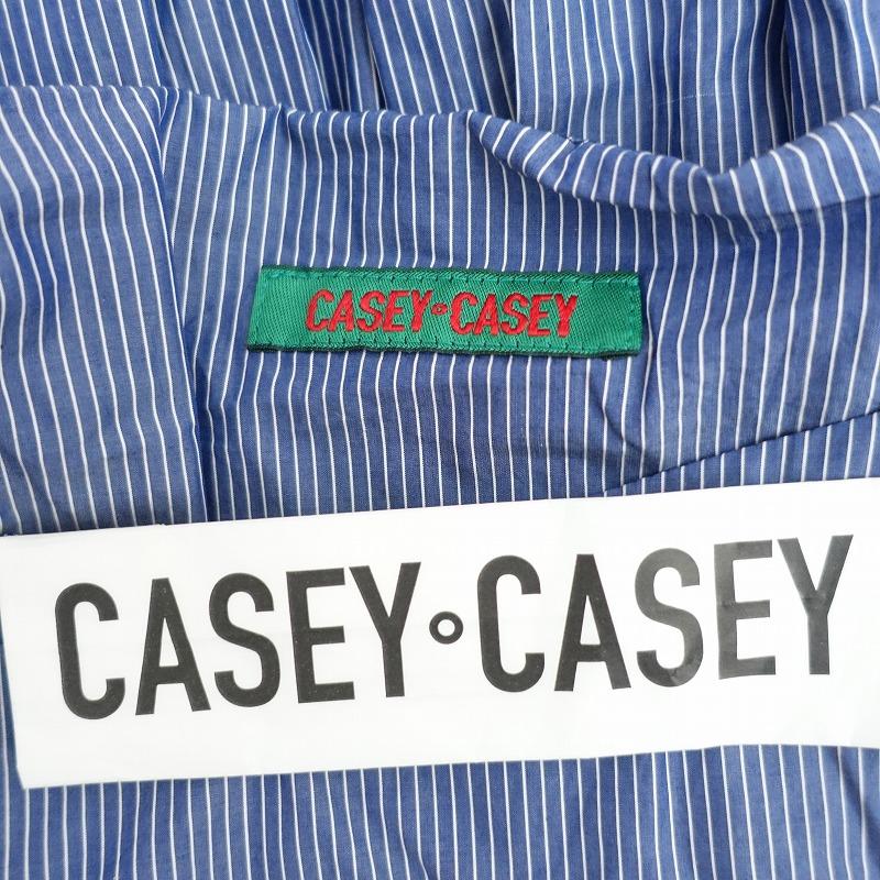 CASEY ケイシー *コットンストライプギャザーワンピース*S CASEY ケイシー *コットンストライプギャザーワンピース*S