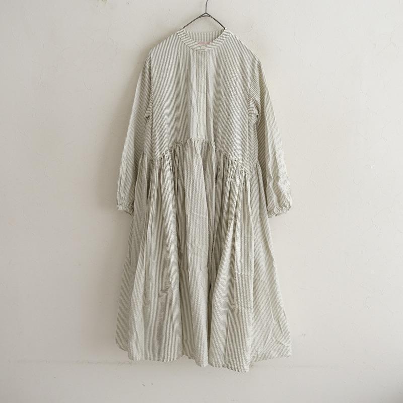 BEARDSLEY（ビアズリー） *ストライプギャザーシャツワンピース*0