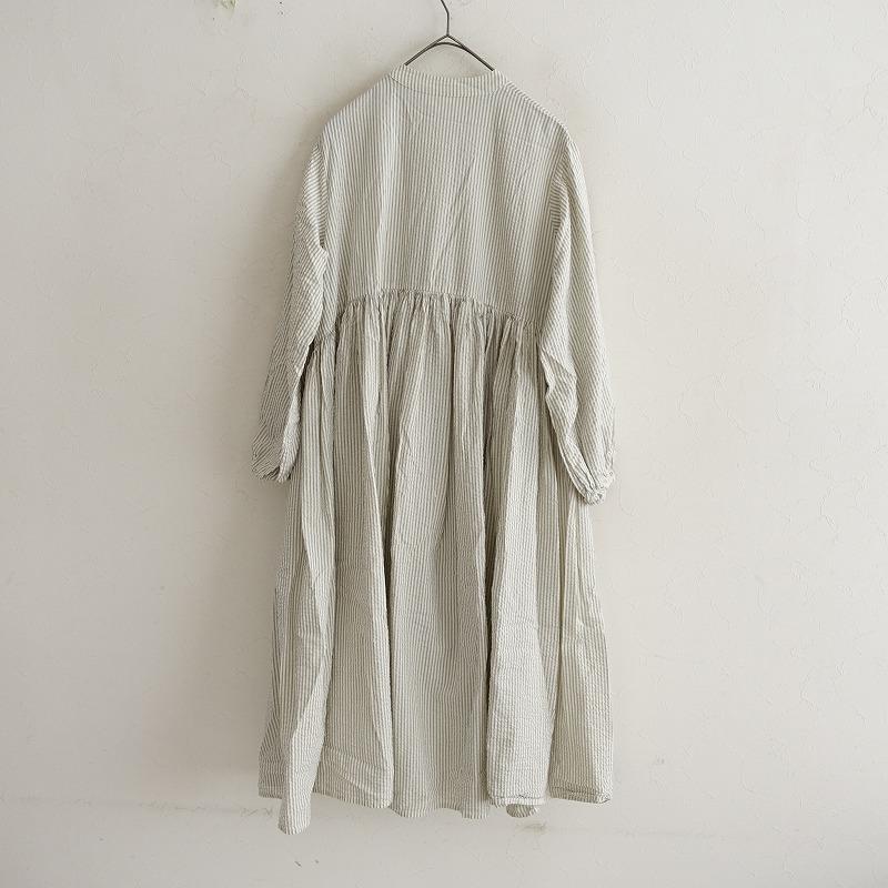 BEARDSLEY（ビアズリー） *ストライプギャザーシャツワンピース*0