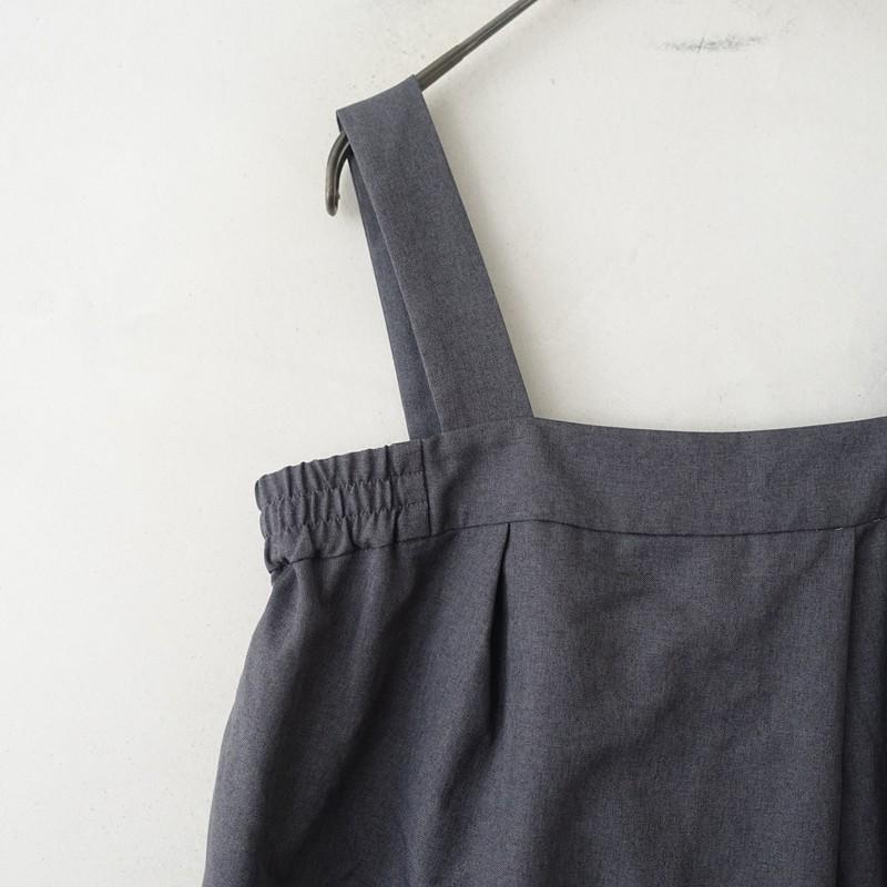 定価1.7万】アワーホームOURHOME *しなやか素材のラップ風サロペット*F