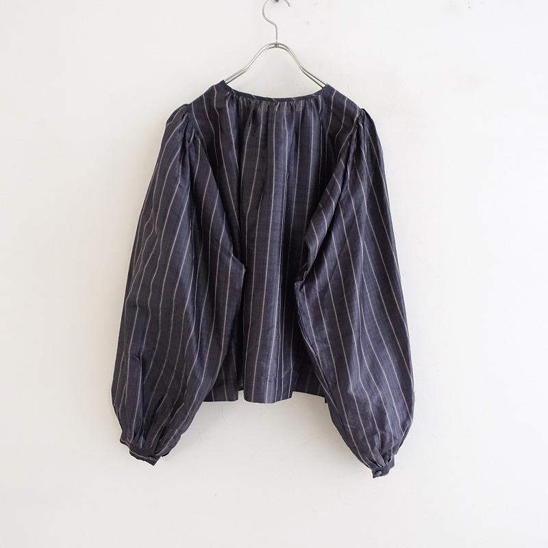 美品/定価2.8万】ブノン BUNON *カディシルクストライプブラウス