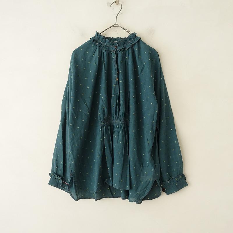 2023SS/定価6.1万】インジリ injiri *FRILL DOT BLOUSE*Mシャツ長袖 