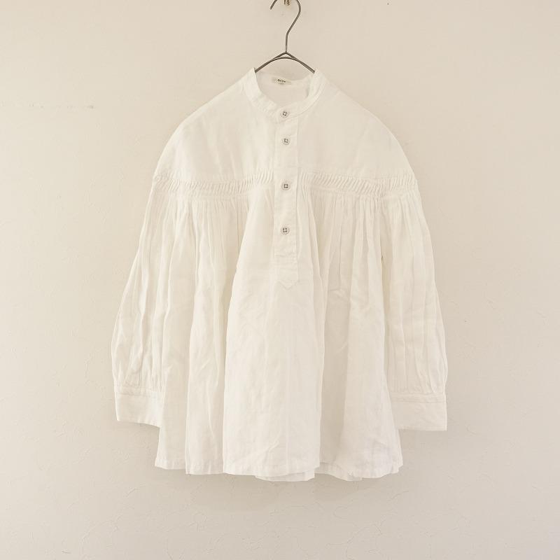 未使用品】SCYE サイリネンタックブラウス五分袖半袖ホワイト40