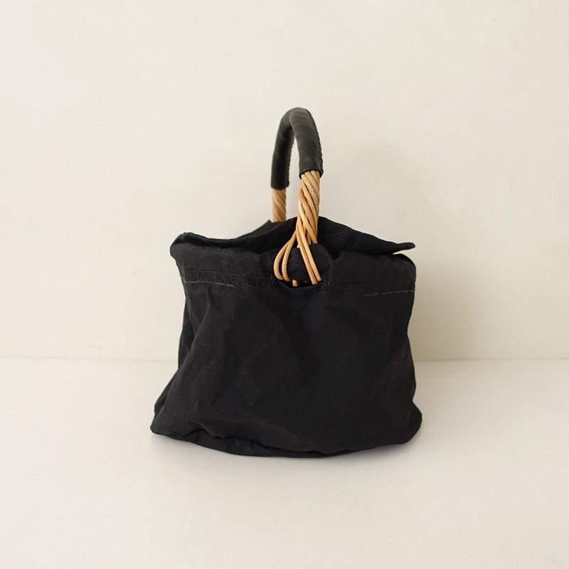 ebagosかごバッグ 黒ベルベット（日本製） ebagos エバゴス