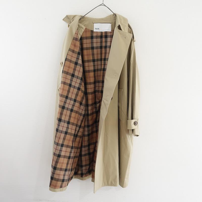 TICCA 【定価7万】ティッカ *トレンチコート*1コットン綿ワイド
