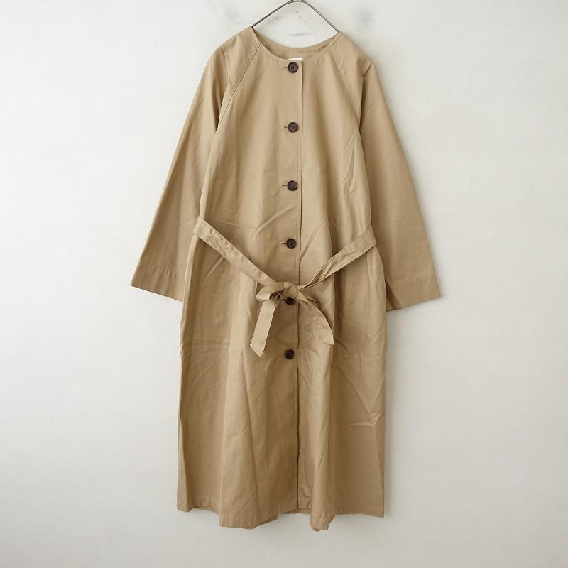 イナ 【美品/定価1.8万】イナ ina *ラグランスリーブノーカラーバック