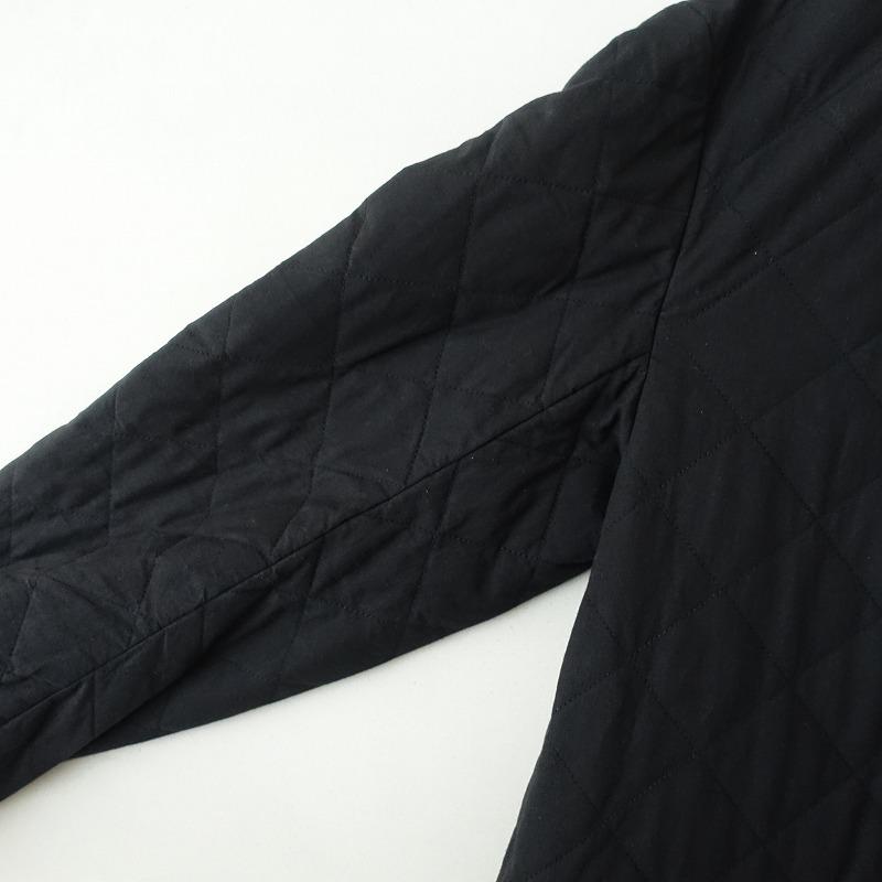 R&D.M.Co-オールドマンズテーラー キルティングロングコート黒ベルト付き R&D.M.Co- オールドマンズテーラーキルティングコート