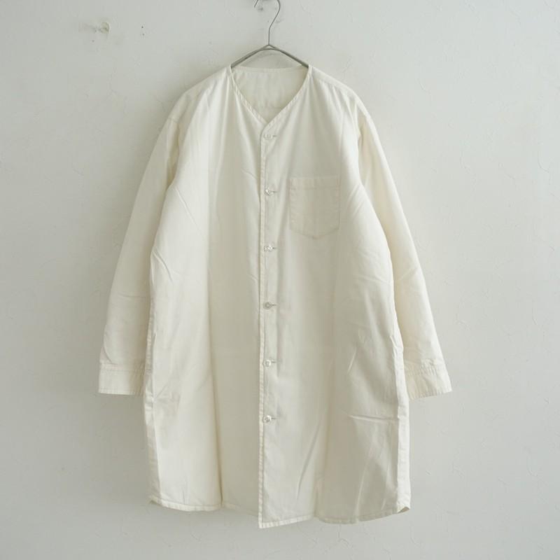 ゴーシュ 【定価7.5万】ゴーシュ *ブロードノーカラーダウンシャツ 
