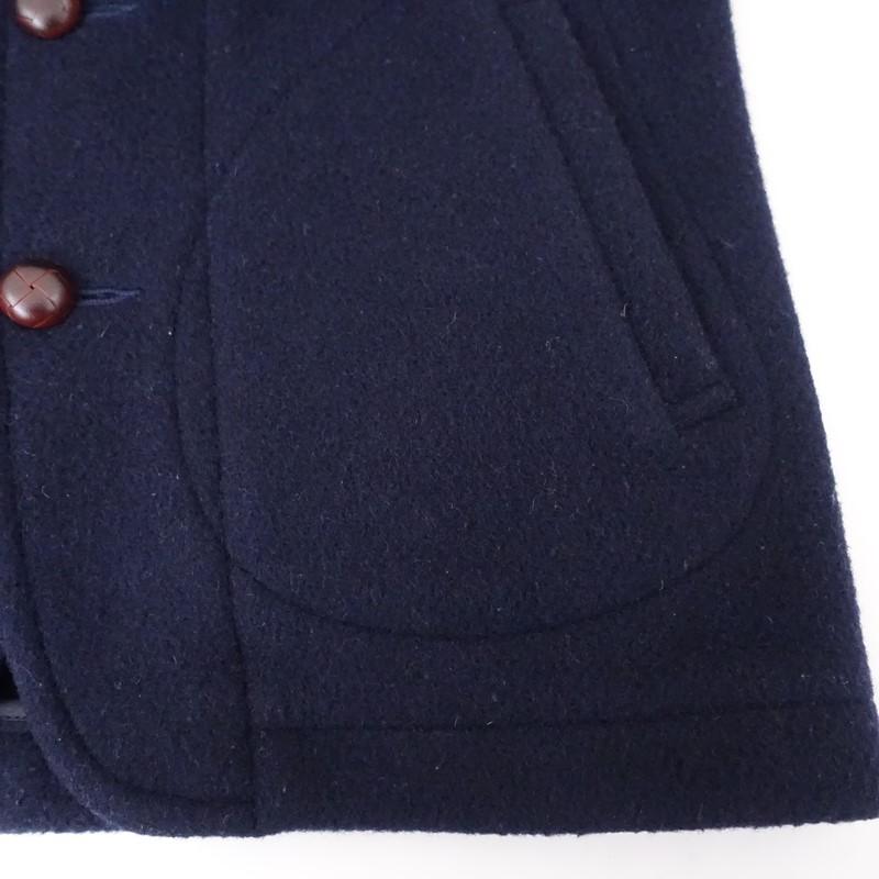 DANTON ダントン ウールモッサ ノーカラージャケット 36 Danton（ダントン） 【定価2.7万】ダントン *ウールモッサ丸襟