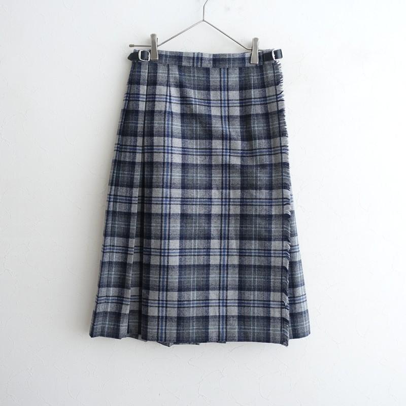 【レア】オニールオブダブリン チェック ウール ラップ キルト 巻きスカート オニールオブダブリン O'NEIL OF DUBLIN *ウールミックスキルト
