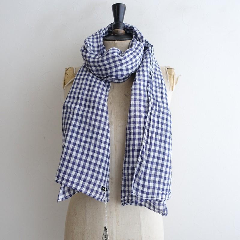オールドマンズテーラー リネンストール　大判　新品未使用 未使用】オールドマンズテーラー R&D.M.Co- *ギンガムチェックリネン