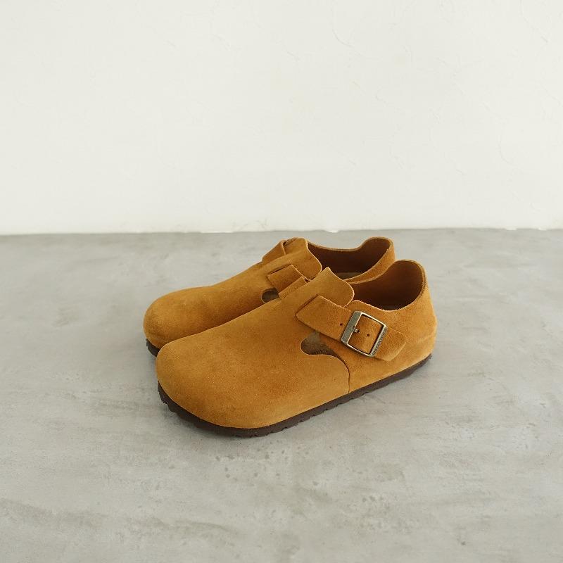 【美品】ビルケンシュトック 38 24.5 スカルバ ミドル 本革 スエード 美品】ビルケンシュトック BIRKENSTOCK *London スエードシューズ 36