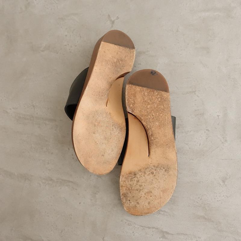 アンリークイール／トングサンダル/サイズ24cm／レザー／ビブラムソール アンリークイール／トングサンダル/サイズ24cm／レザー