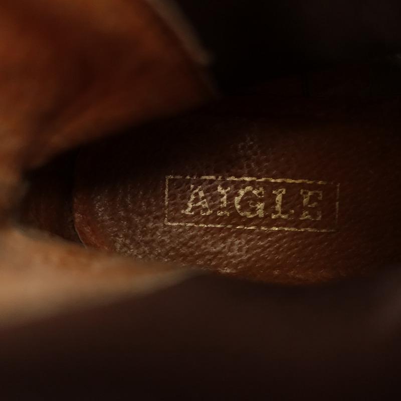 AIGLE（エーグル） *レザーショートブーツ 38/23.5*皮革ブラウン