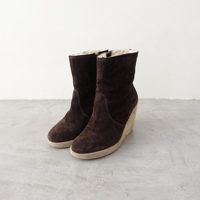 A.P.C.（アーペーセー） *ウェッジヒールブーツ 37/23*スエードレザー 