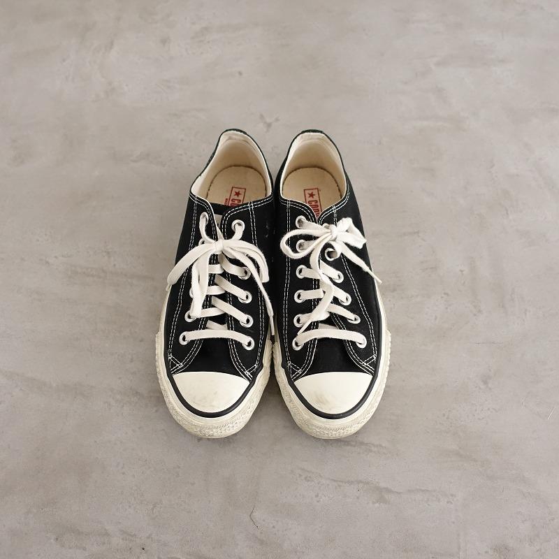 コンバース CONVERSE *キャンバススニーカー 6.5/25*ローカット黒0225 