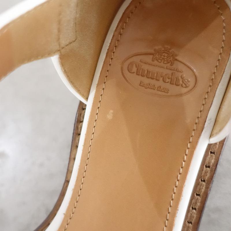 チャーチ CHURCH'S *KELSEY グルカサンダル 37/23.5*レザー皮革オフ白