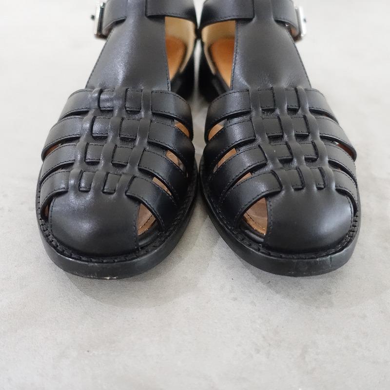 チャーチ CHURCH'S *KELSEY グルカサンダル 37/23.5*レザー皮革黒0425
