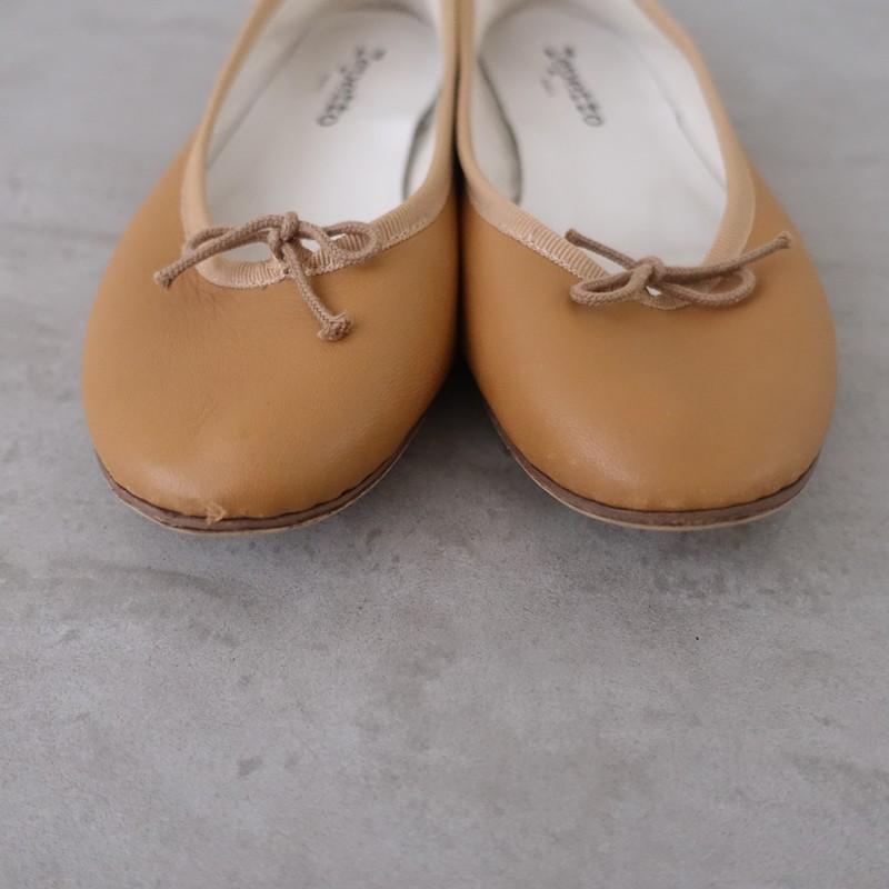 レペット repetto *バレエシューズ 37/23*レザー皮革キャメル0425(sh10