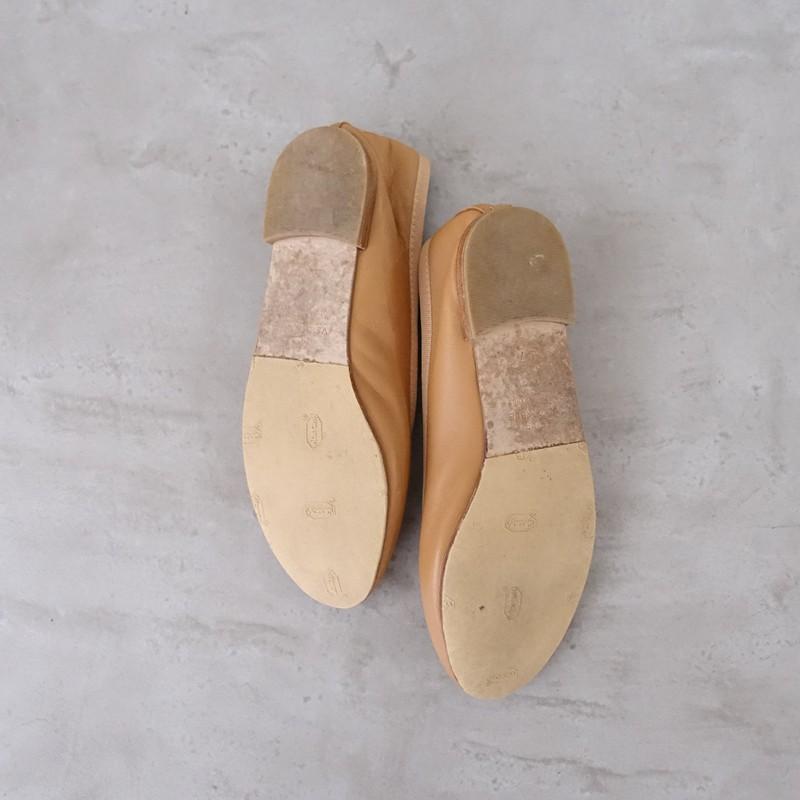 レペット repetto *バレエシューズ 37/23*レザー皮革キャメル0425(sh10