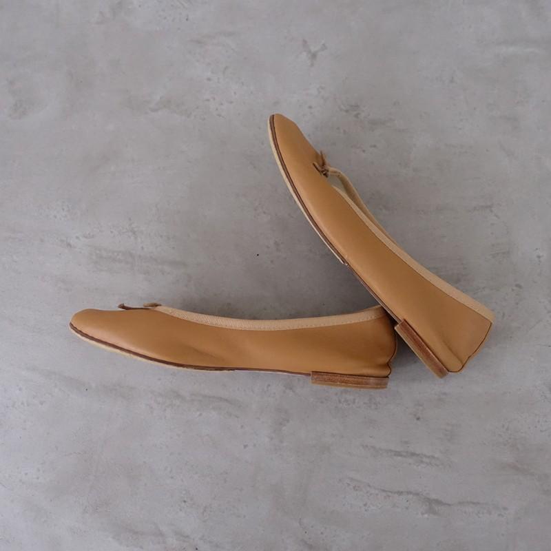 【新品未使用】レペット　バレエシューズ（サイズ37）キャメル色 レペット repetto *バレエシューズ 37/23*レザー皮革キャメル0425(sh10