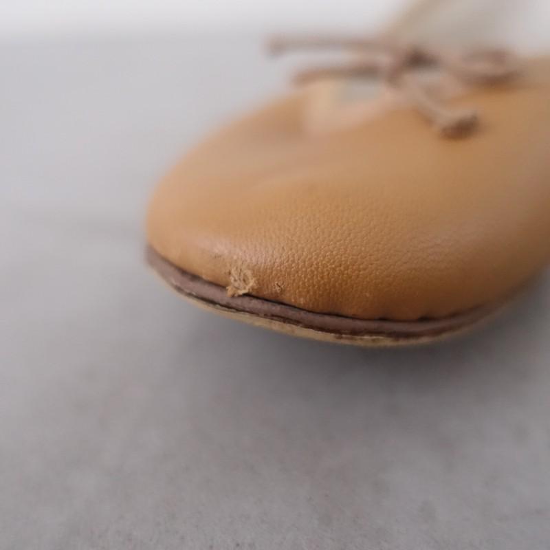 【新品未使用】レペット　バレエシューズ（サイズ37）キャメル色 レペット repetto *バレエシューズ 37/23*レザー皮革キャメル0425(sh10