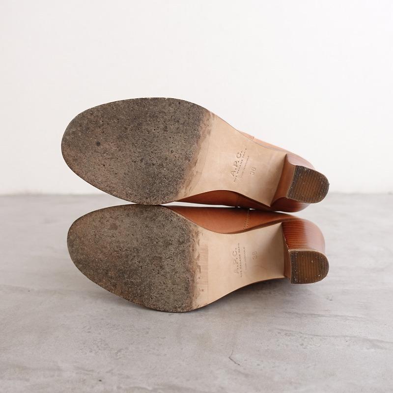 A.P.C.（アーペーセー） *レザーショートブーツ 36/23*皮革サイドゴア