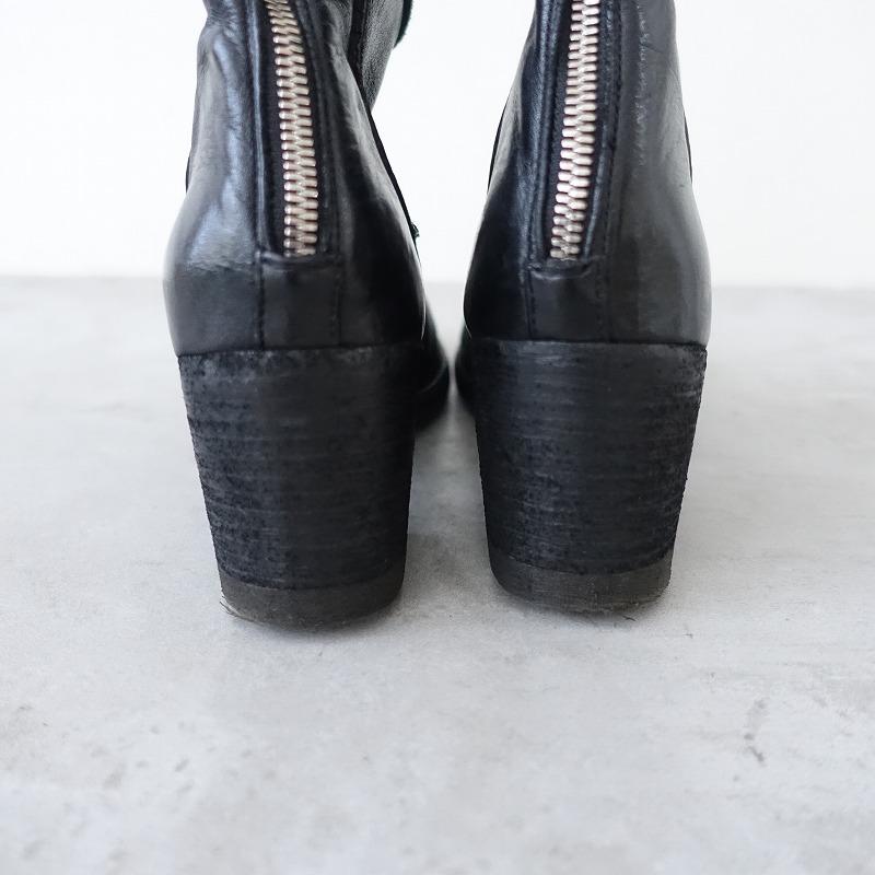 最終お値下げ　officine creative ブーツ37 黒 ブラック OFFICINE CREATIVE（オフィチーネクリエイティブ） *レザーショート
