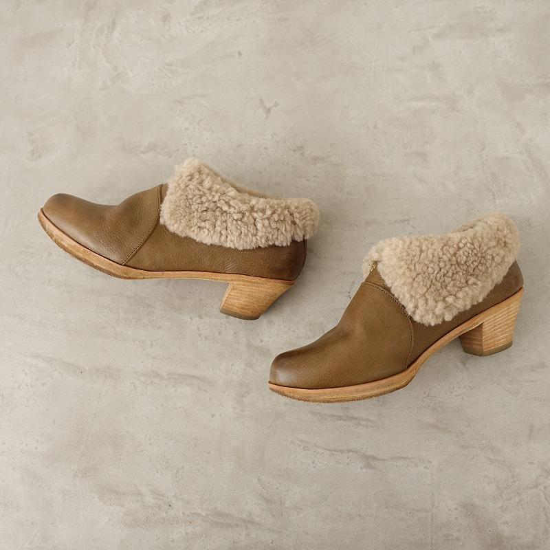 【新品】ミナペルホネン ショートブーツ ミナペルホネン mountain pigeon ショートブーツ ブラウン 牛革