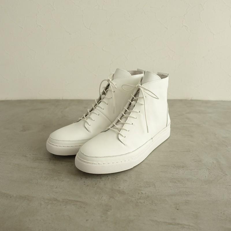Ouur 【美品】アウアー *レザーハイカットスニーカー 25/24.5*白皮革 