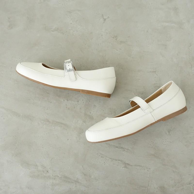 Birkenstock ホワイト バレエシューズ 37　リズモア 未使用/定価2.4万】BIRKENSTOCK *LISMORE ストラップバレエシューズ 36