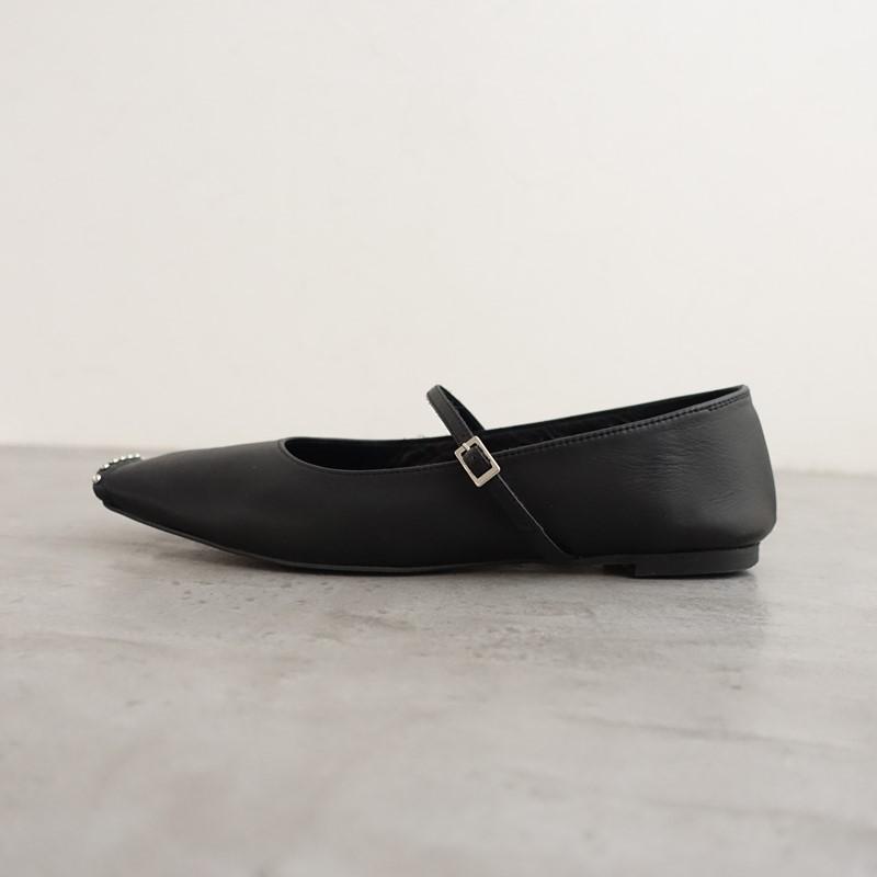 美品 CHEMBUR チェンバー スクエアバレエシューズスタッズ CHEMBUR（チェンバー）の「＜CHEMBUR（チェンバー）＞スクエアトゥ