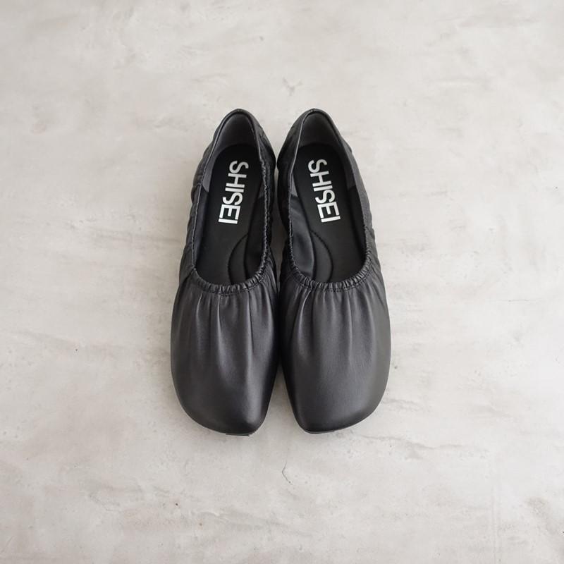 美品】シーセイ SHISEI *GATHER BALLET バレエシューズ 39/25*レザー