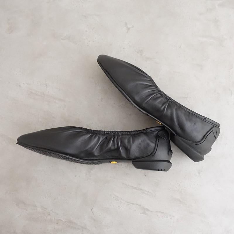 靴 SHISEI GATHER BALLET LIC 37 GATHER BALLET / BLACK – SHISEI