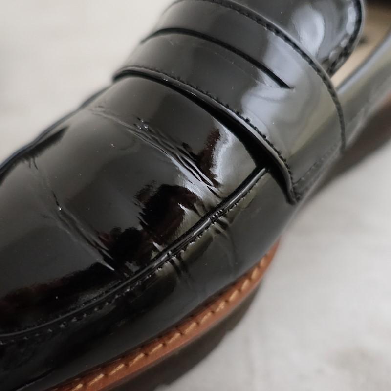 2025/定価1.8万】アワーホームOURHOME *エナメルレザーのローファー