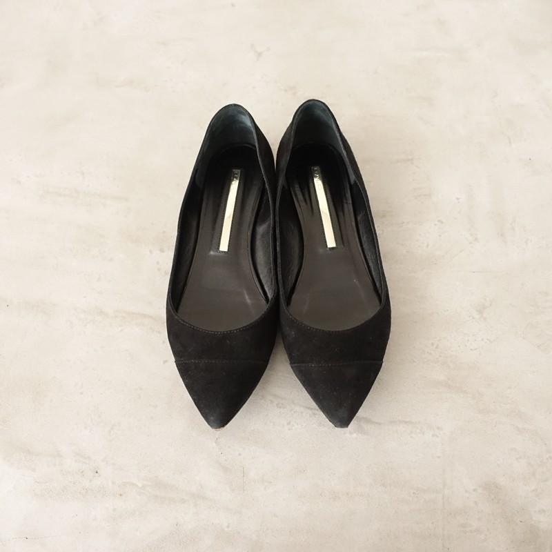 baldan（バルダン） *スエードフラットパンプス 36/23*黒1225(sh10